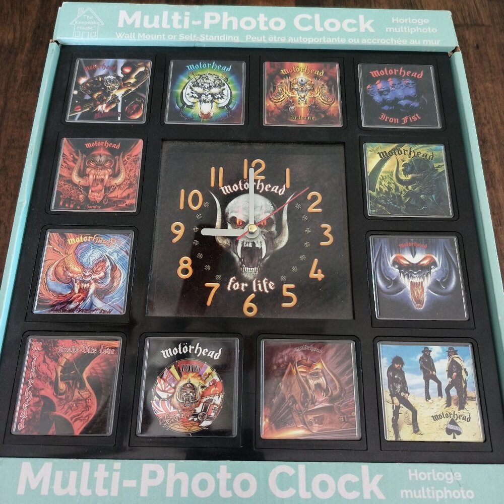 MOTORHEAD CLOCK FACE ALBUM COVERS PHOTOS 12  " x 12"